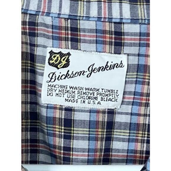 Dickson Jenkins Vintage Pearl Snap Western Shirt Plaid Cowboy SZ L - Picture 2 of 5